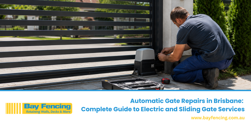 Automatic gate repairs in Brisbane with professional gate solutions for residential and commercial properties