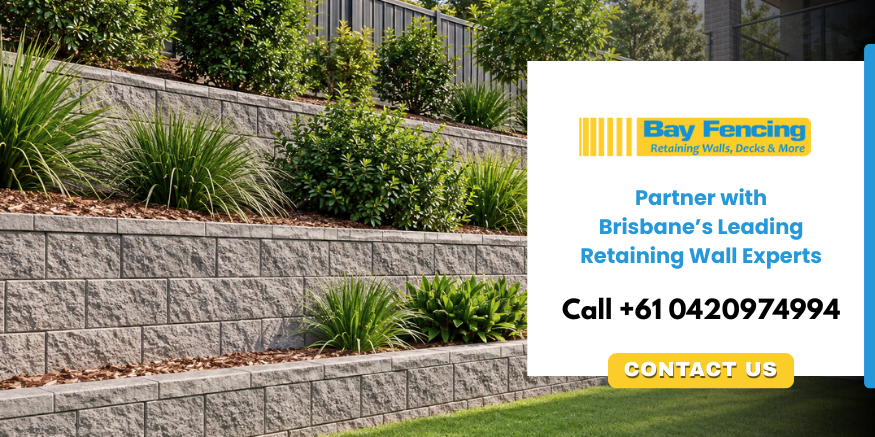 Contact Bay Fencing for expert retaining wall construction and design services in Brisbane